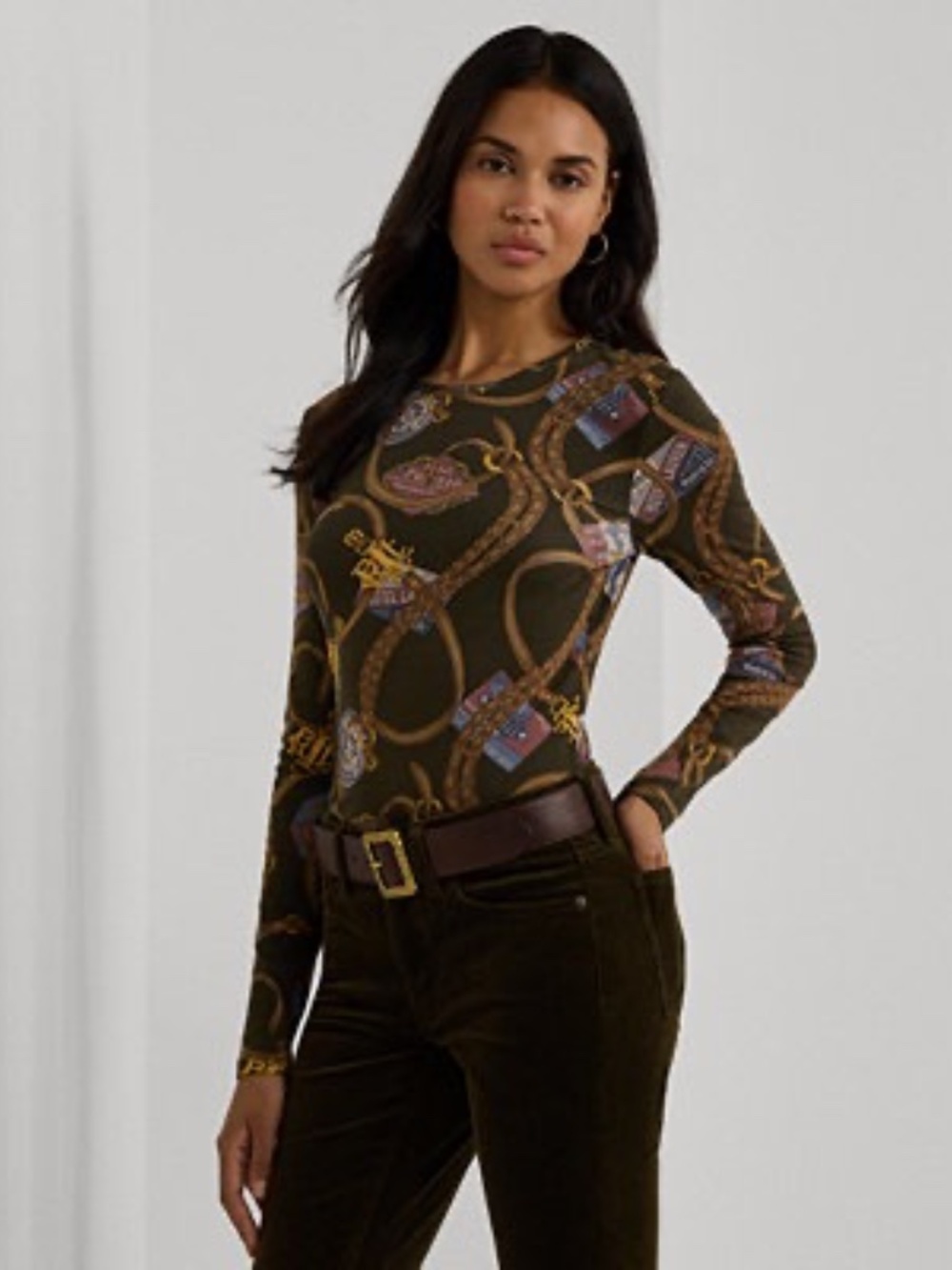 NWT Ralph Lauren Equestrian Shirt Top Blouse Women's Size PS Petite Small NEW